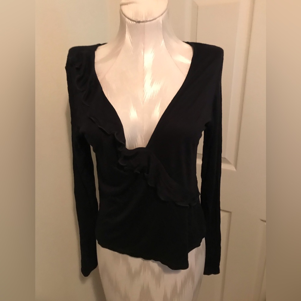 Clea runway item size M not worn black deep V $135